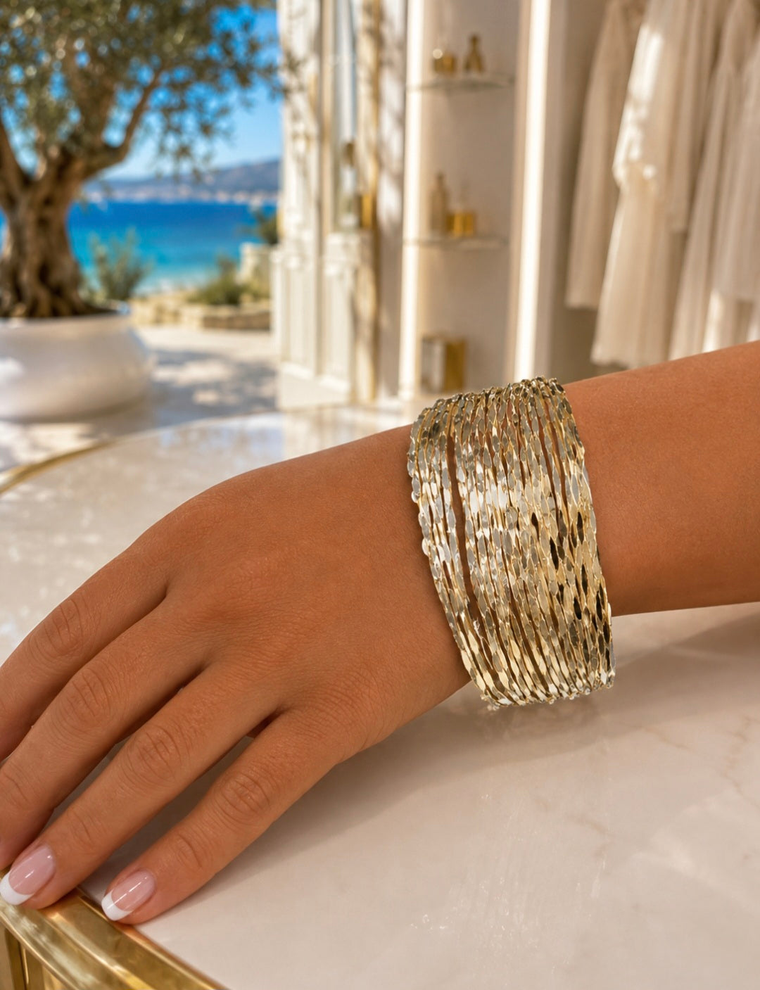 Statement Cuff Bangle - Gold Tone