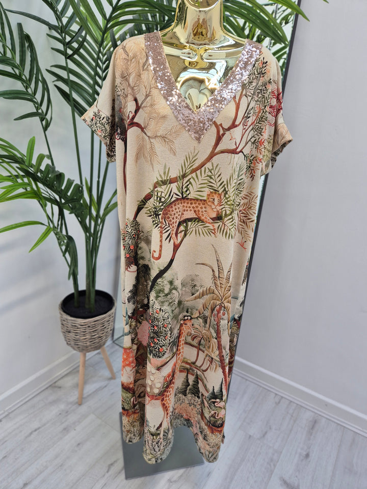 Carla Shimmer Dress - (choose your Design/Colour)