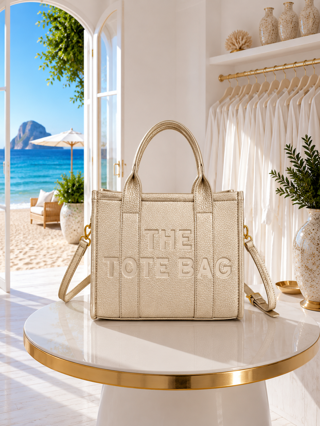 The Tote Bag - Metallic Gold (Medium Size)