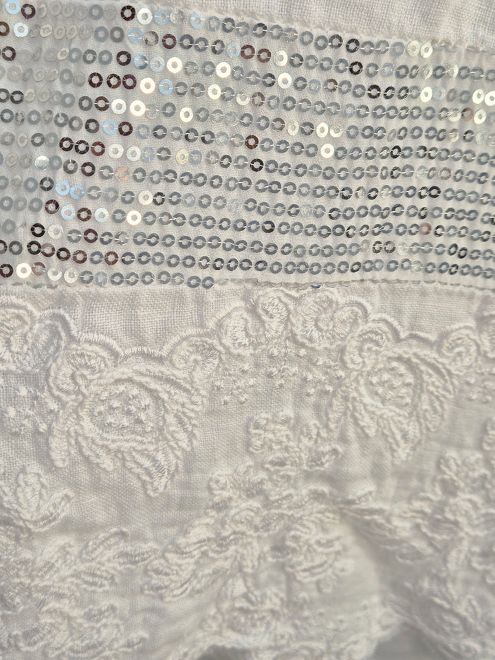 Linen Sequin Co-ord Set (2 Piece) - (One Size, fits from Size 12 to Size 16/18) - (Choose your Colour)