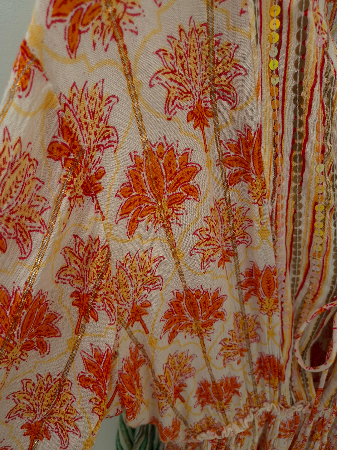 Boho Floral Dress with Gold Metallic - (choose your Colour) (Petite Size)