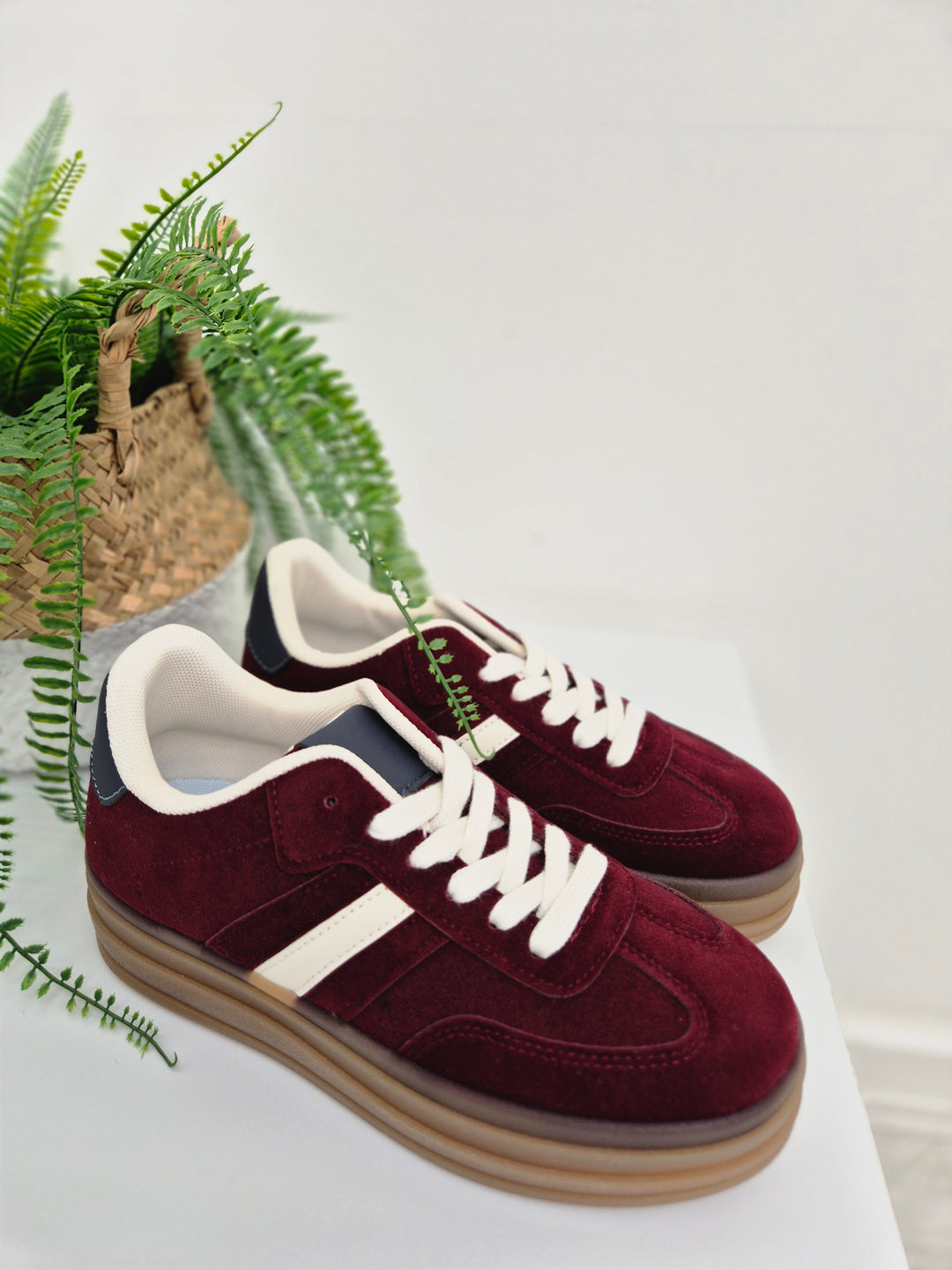 Dakota Chunky Trainers - Wine (choose your Size)