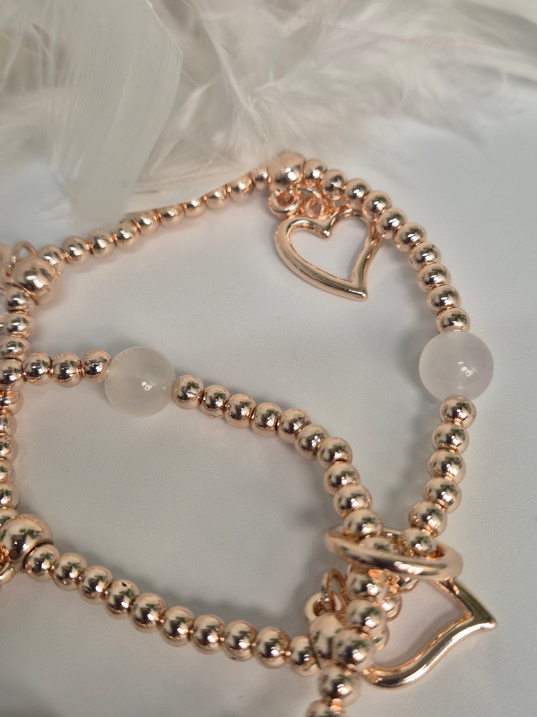 Stacking Bracelets - Hearts (Rose Gold)