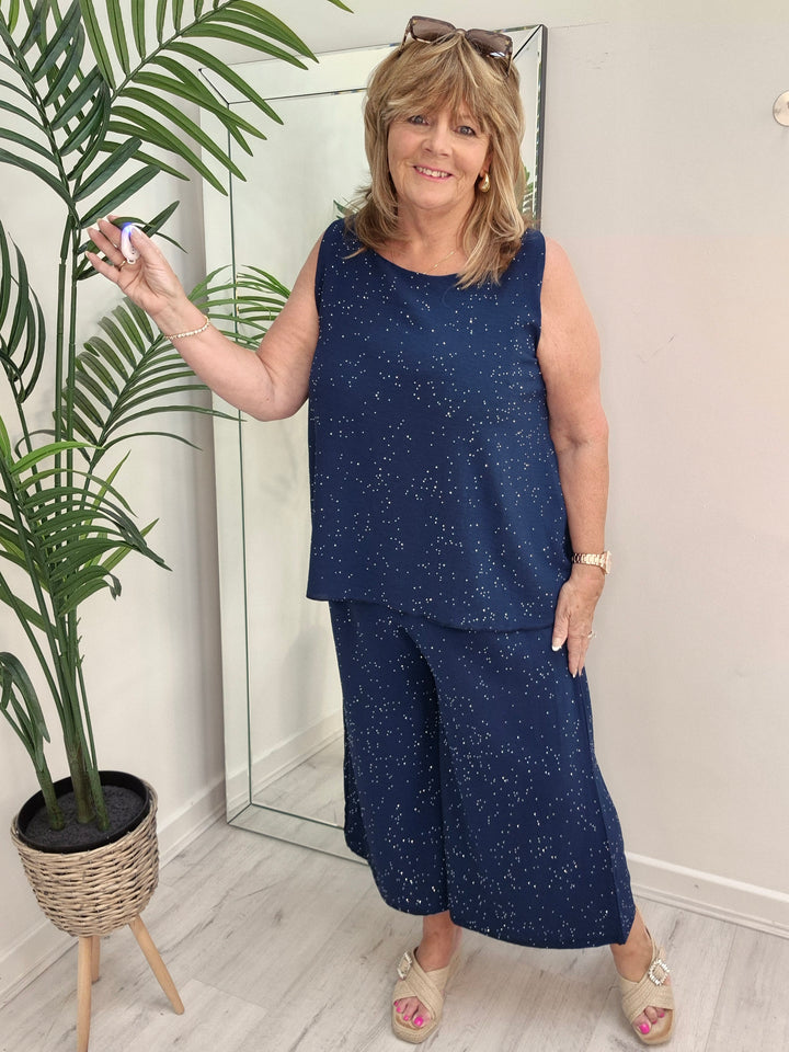 Serena Sparkle 2 Piece Co-ord Set - (choose your Colour)  (One Size/Curvy)