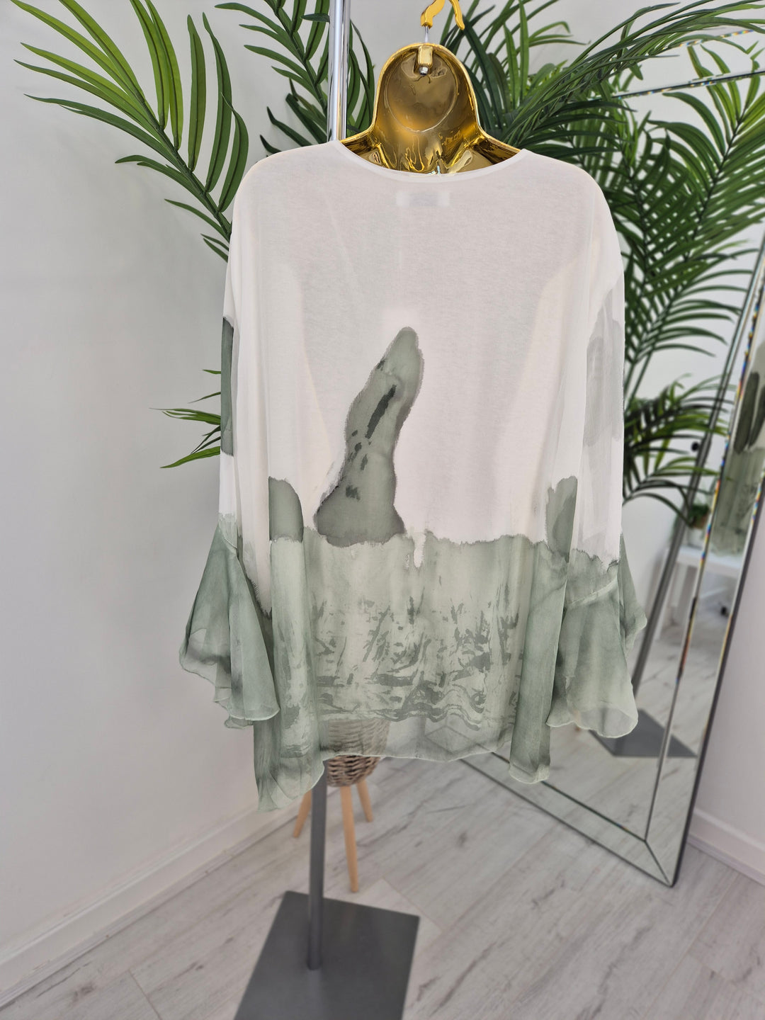 Chiffon Overlay Top - (choose your Colour) - (Curvy)