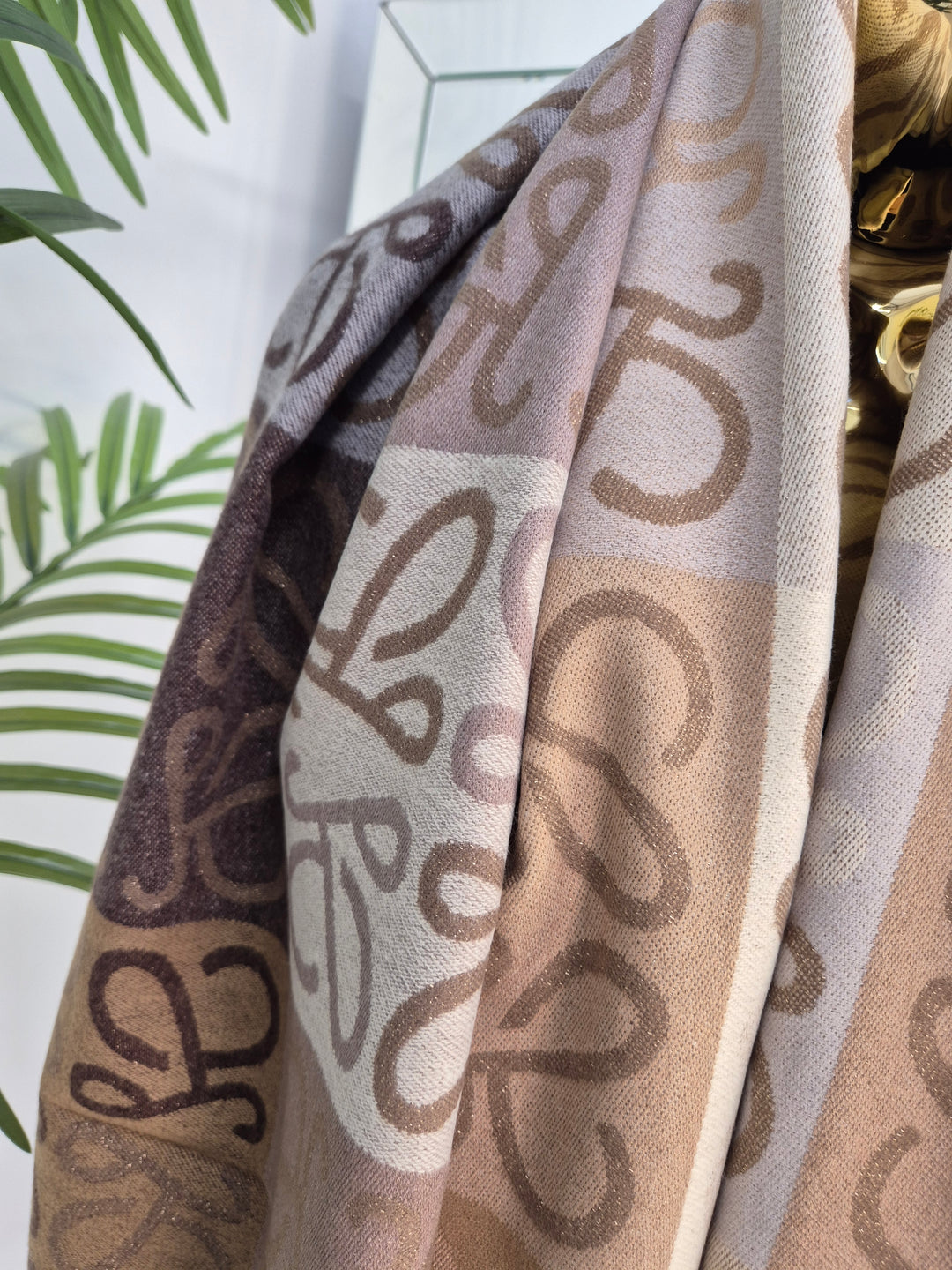 Super Soft Reversible Scarf with Fringing - Multi