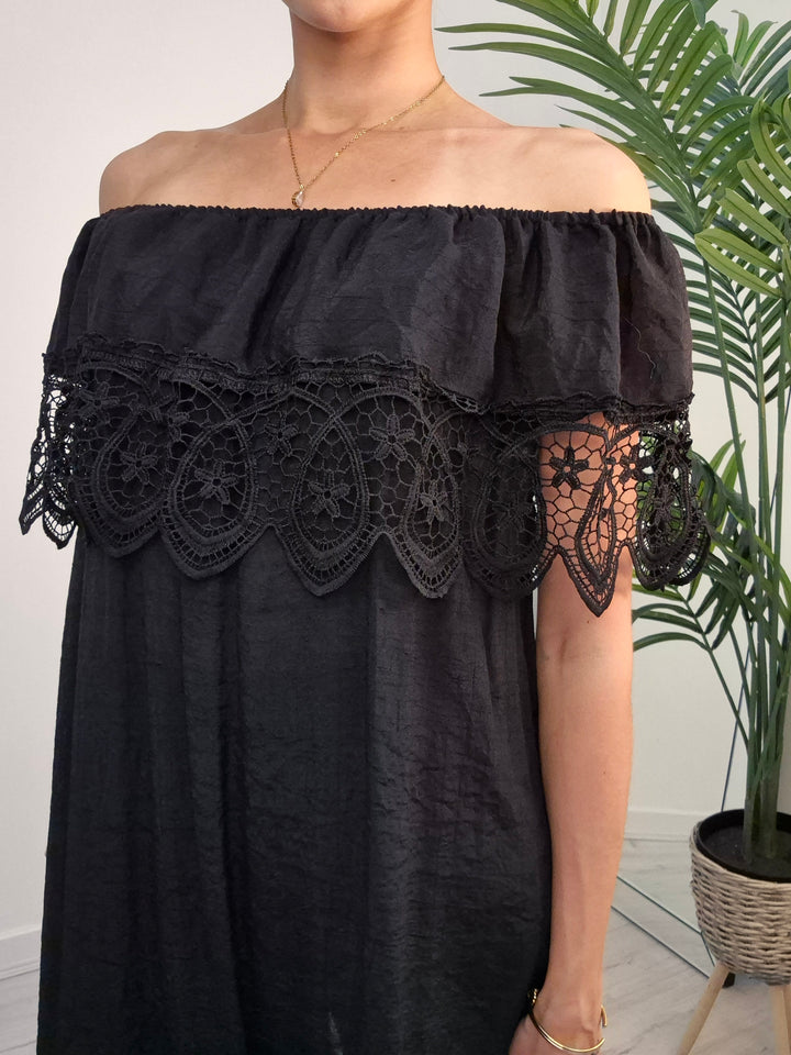 Florence Bardot Beach Dress (choose your Colour)