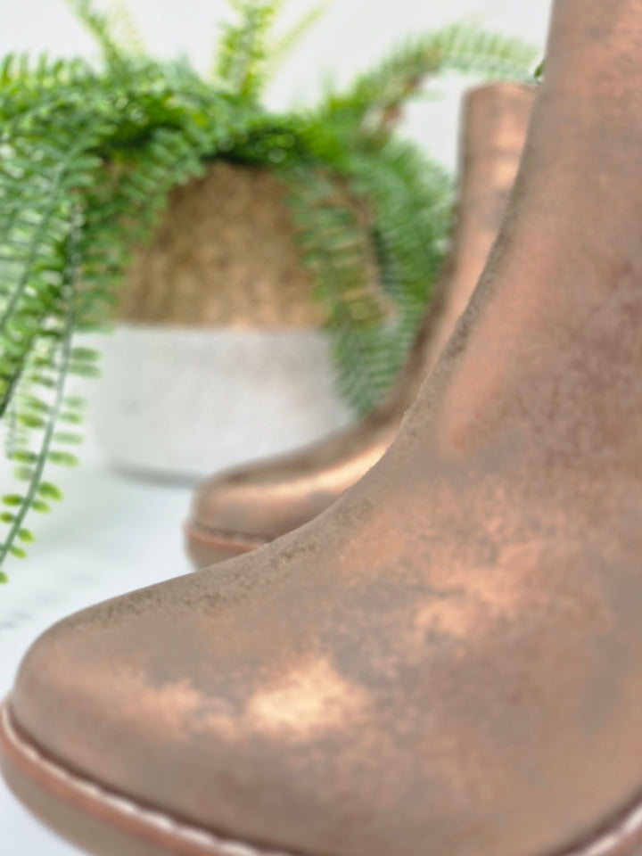 Denver Ankle Boots - (choose your Size) - Bronze Shimmer