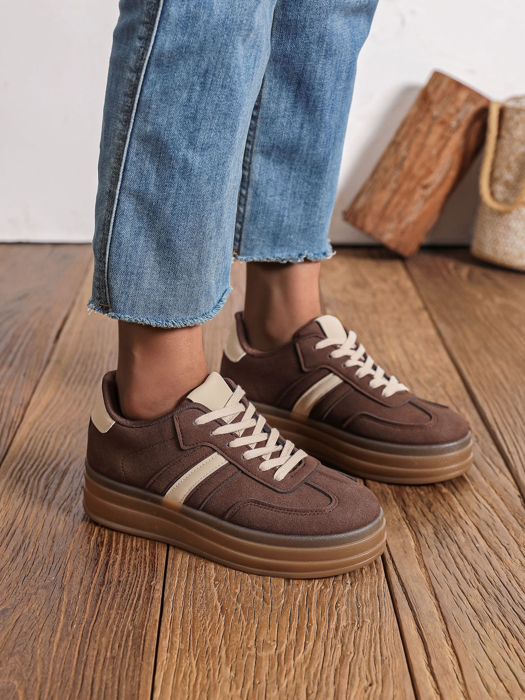 Dakota Chunky Trainers - Chocolate (choose your Size)