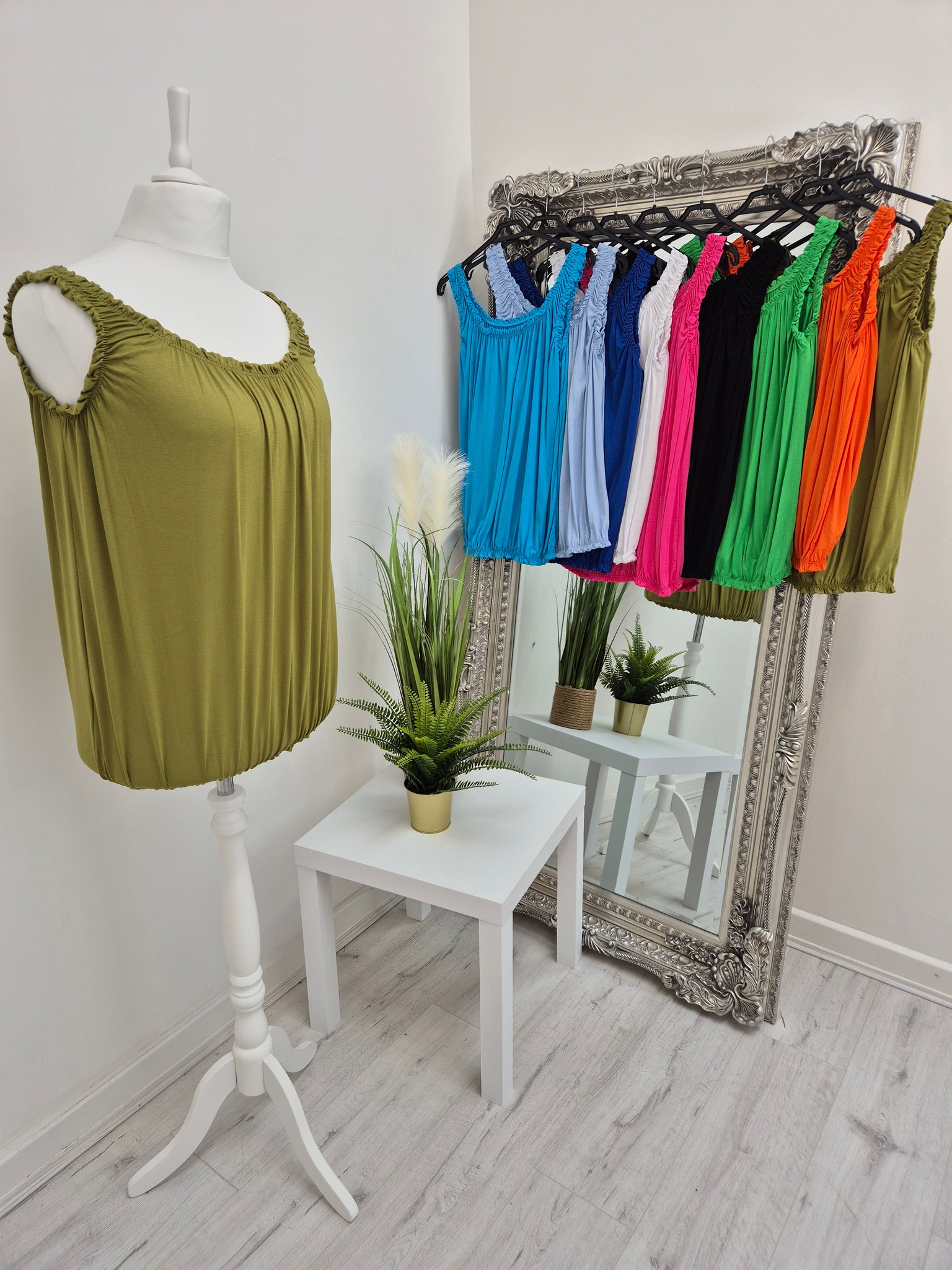 Betty Bubble Hem Tee Vest Top choose your Colour Queen Of Fashion