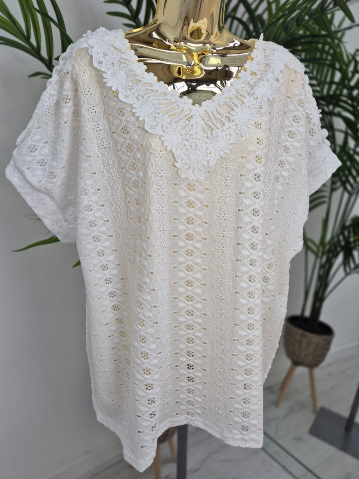 Florence Lace Top - (choose your Colour) (Oversized)