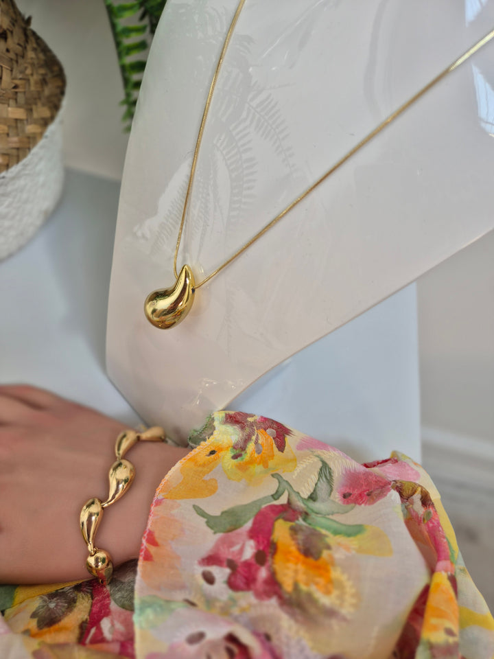 Teardrop Bracelet - Gold Tone