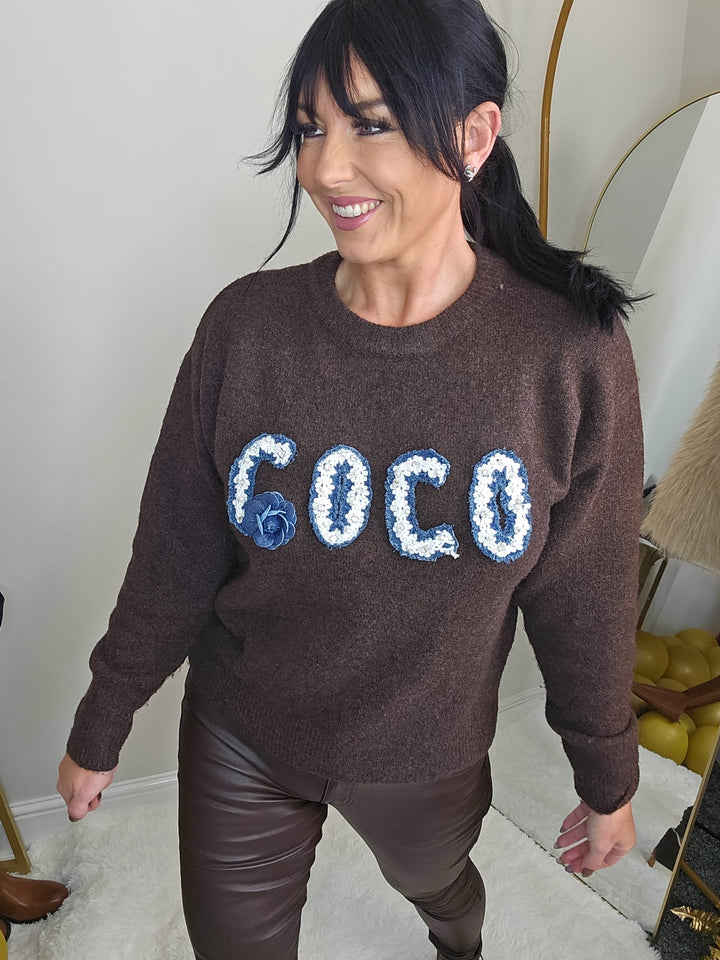 Coco Cosy Jumper - Chocolate (One Size, fits from Size 8 up to Size 14/16)