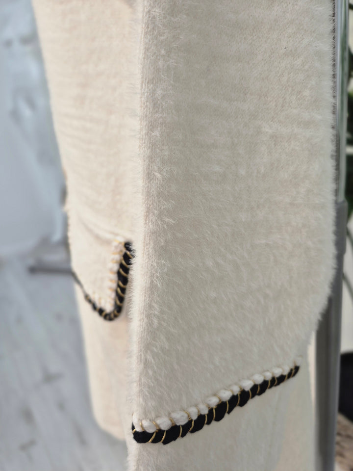 Coco Longline Jacket/Cardigan - Cream (One Size - fits from Size 10 up to Size 14/16)
