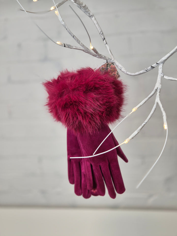 Oslo Gloves with Faux Fur - (choose your Colour)