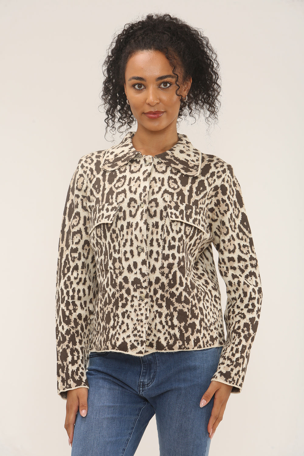Zara Leopard Print Knitted Jacket (choose your Colour)