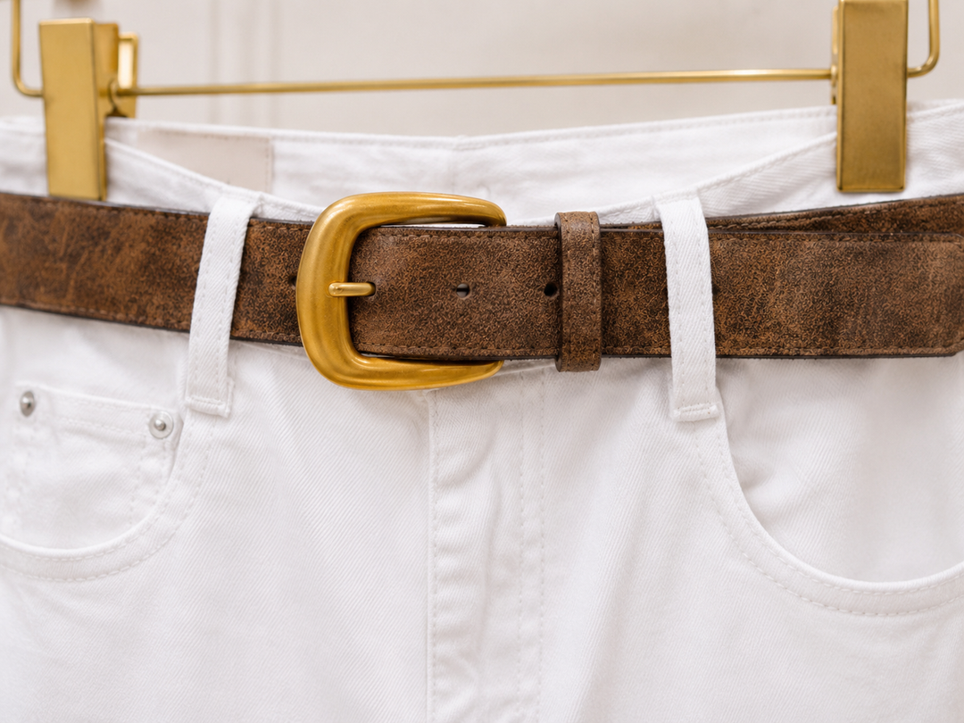 Zara Barrel Leg Jeans with Belt (G Smack) - (choose your Size) - White