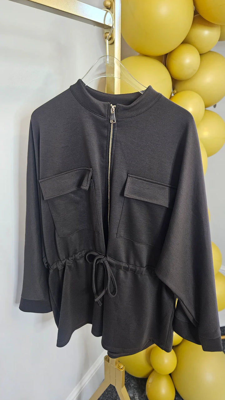 Sassy Drawstring Jacket - (choose your Colour) - One Size fits up to Size 18