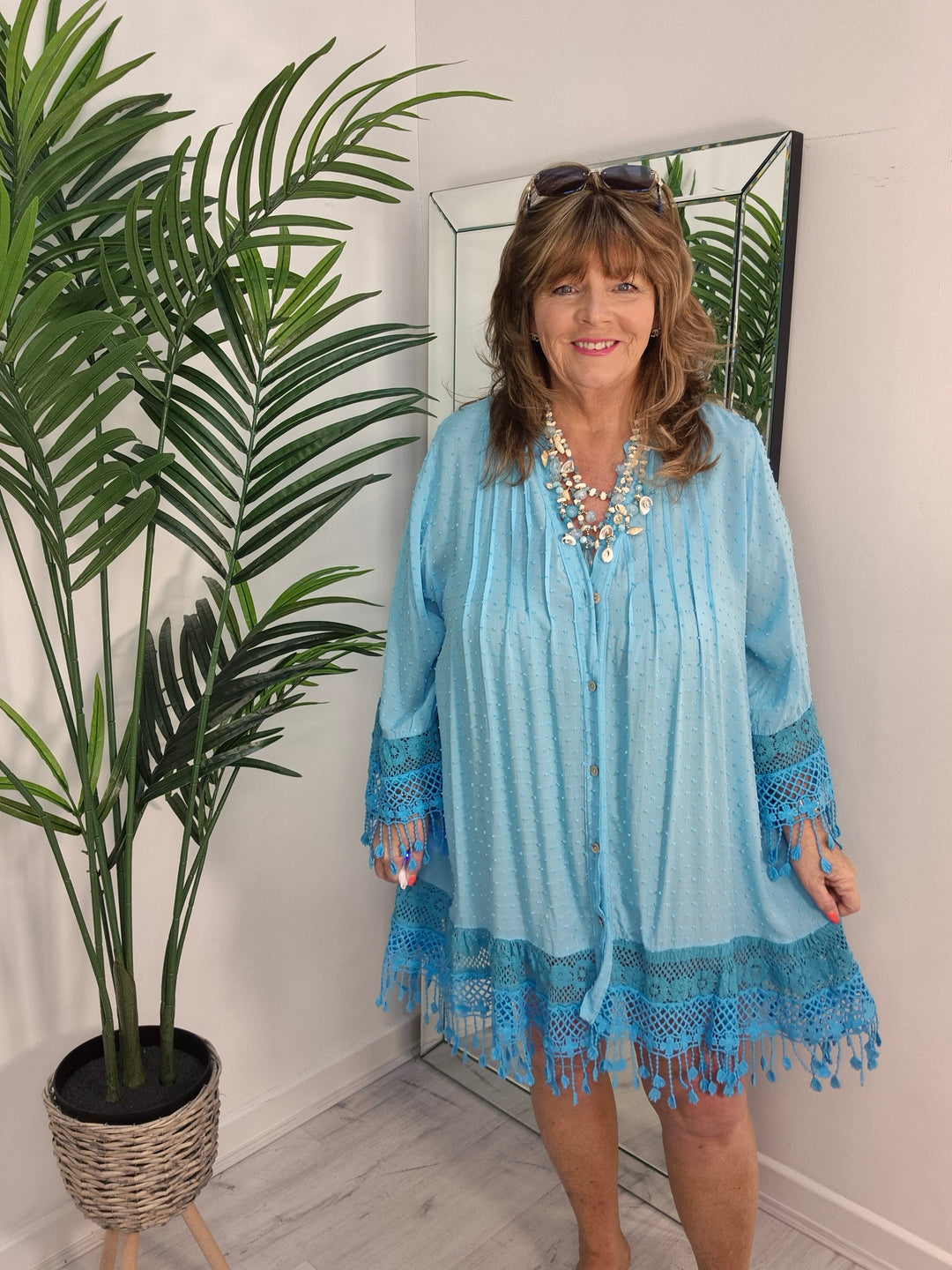 Marbella Lace Beach Dress/Top/Shirt - (choose your Colour) - (Oversized)