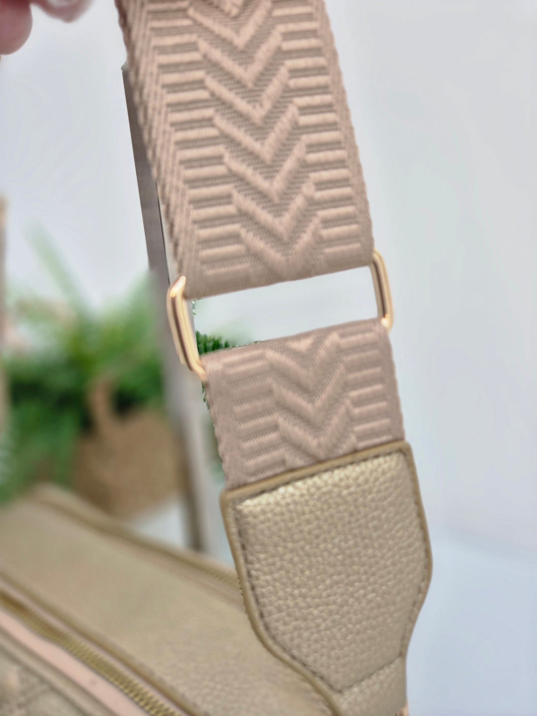Diamond Quilted Bag - Metallic Gold (Gold Tone)