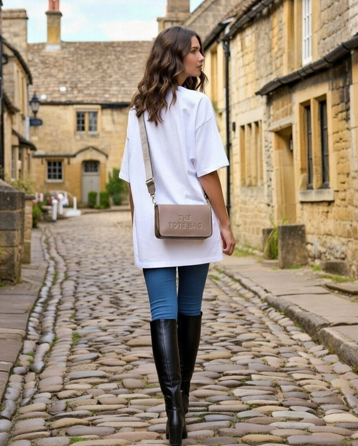 Tote Crossbody Bag in Mocha
