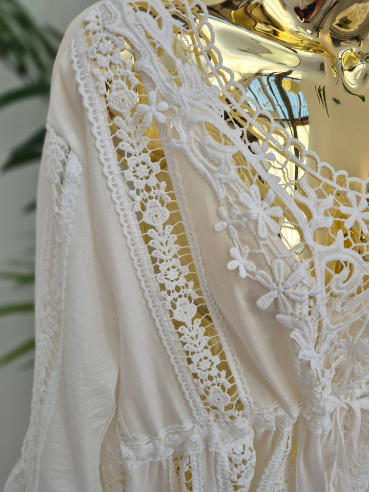 Ibiza Beach Dress - White (One Size/Curvy)