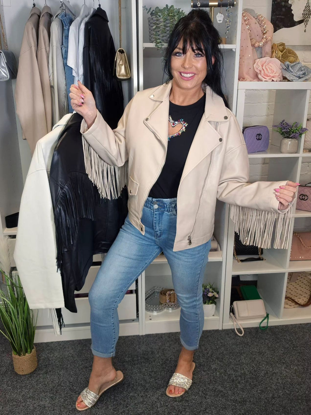 Francesca Fringed Jacket - (choose your Colour & Size)