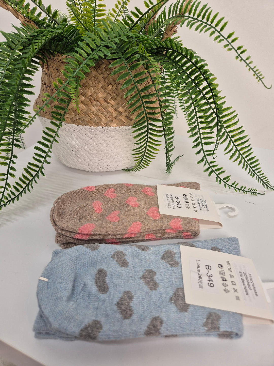 Cosy Soft Socks - Hearts - (choose your Colour)