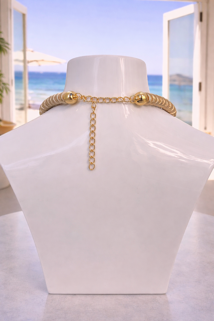 Starfish Necklace & Earrings Set (Gold Tone) - Aqua
