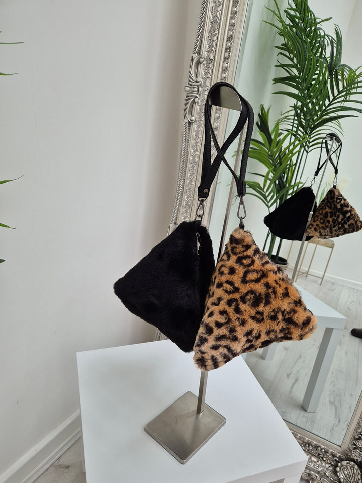 Oslo Fluffy Faux Fur Wristlet - (choose your Colour)