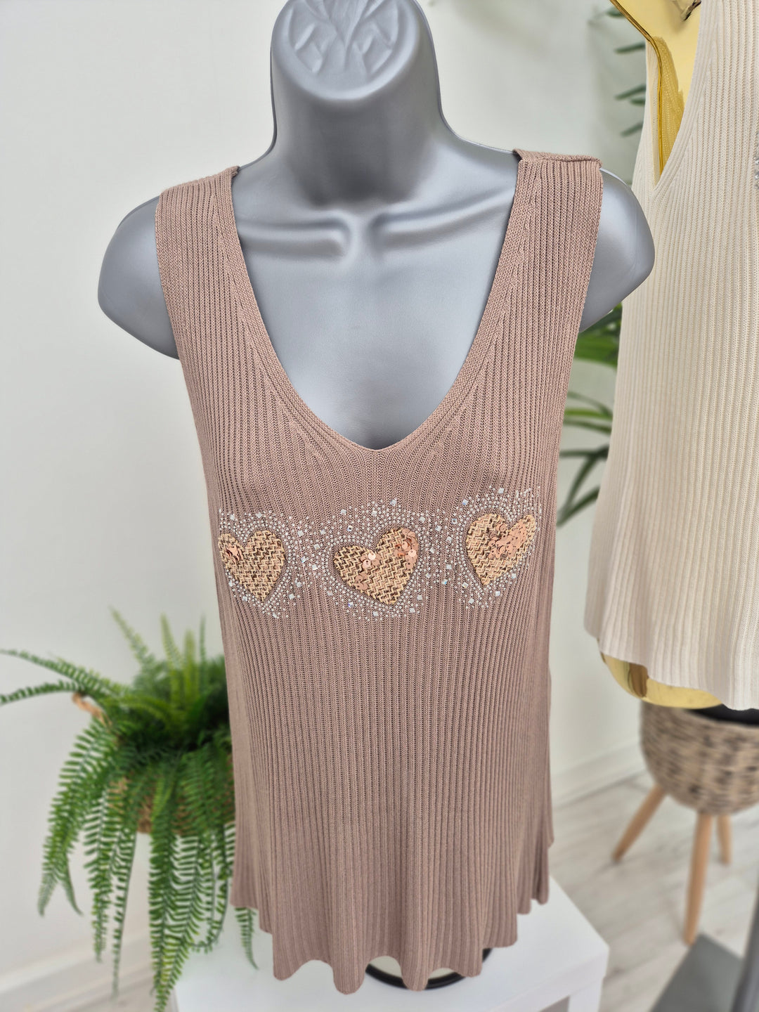 Hannah Heart Vest Top - (choose your Colour)