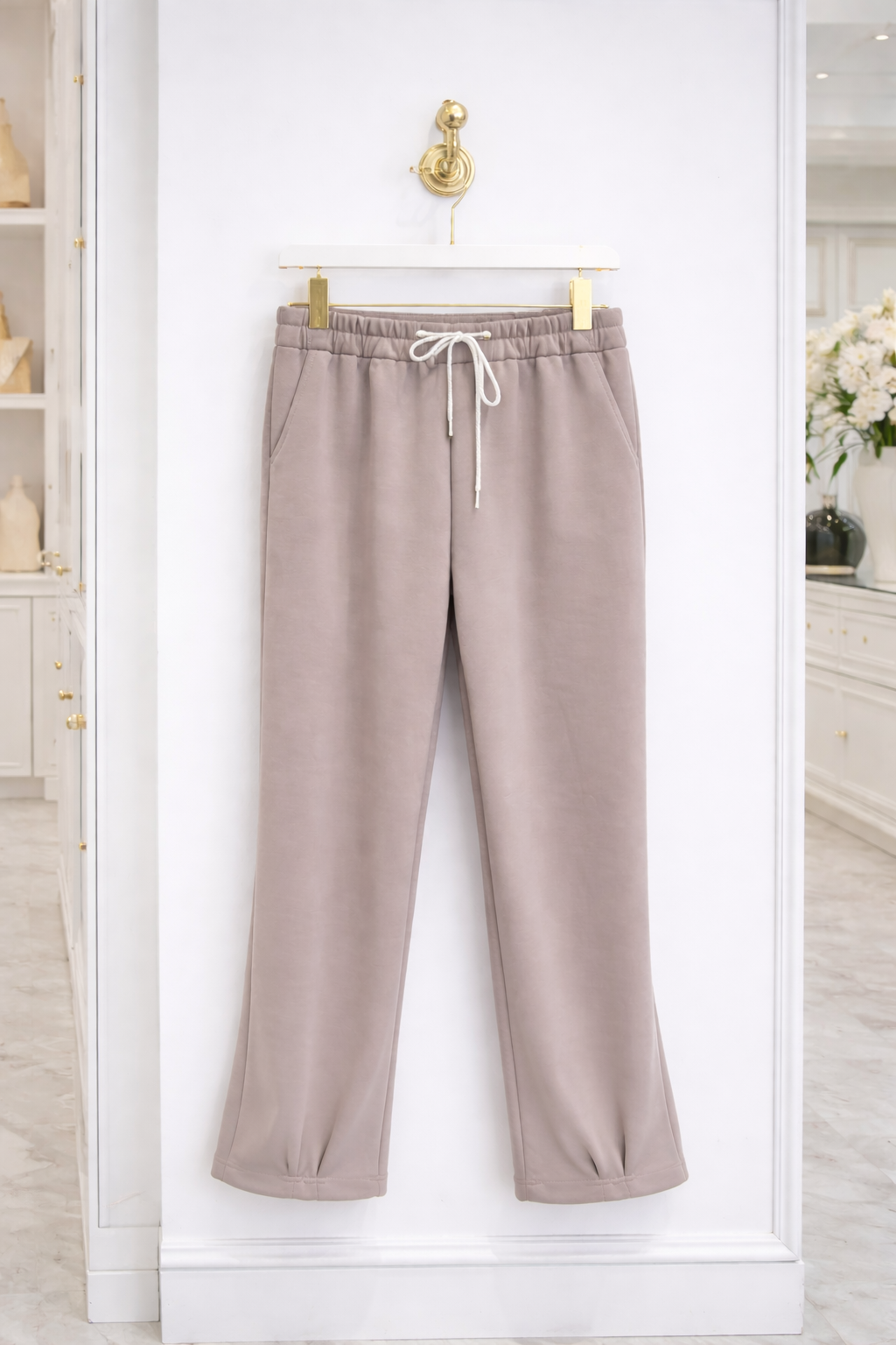 Jenna Co-ord Two Piece Set - Taupe - (One Size fitting up to Size 16)