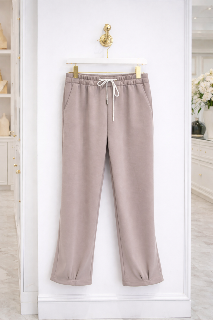 Jenna Co-ord Two Piece Set - Taupe - (One Size fitting up to Size 16)