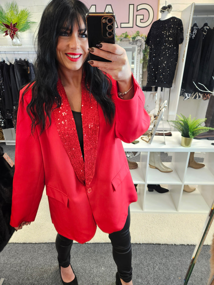 Ritz Sequin Blazer (Curvy) - (choose your Colour)