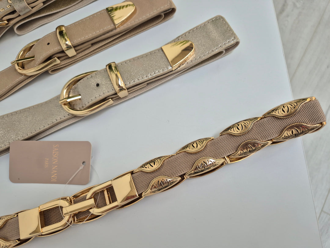 Stretchy Belt (Gold Tone) - (choose your Colour/Style)