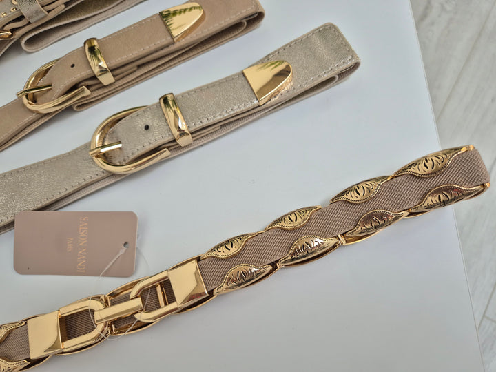 Stretchy Belt (Gold Tone) - (choose your Colour/Style)