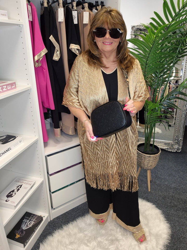 Ibiza Metallic Kimono - Gold