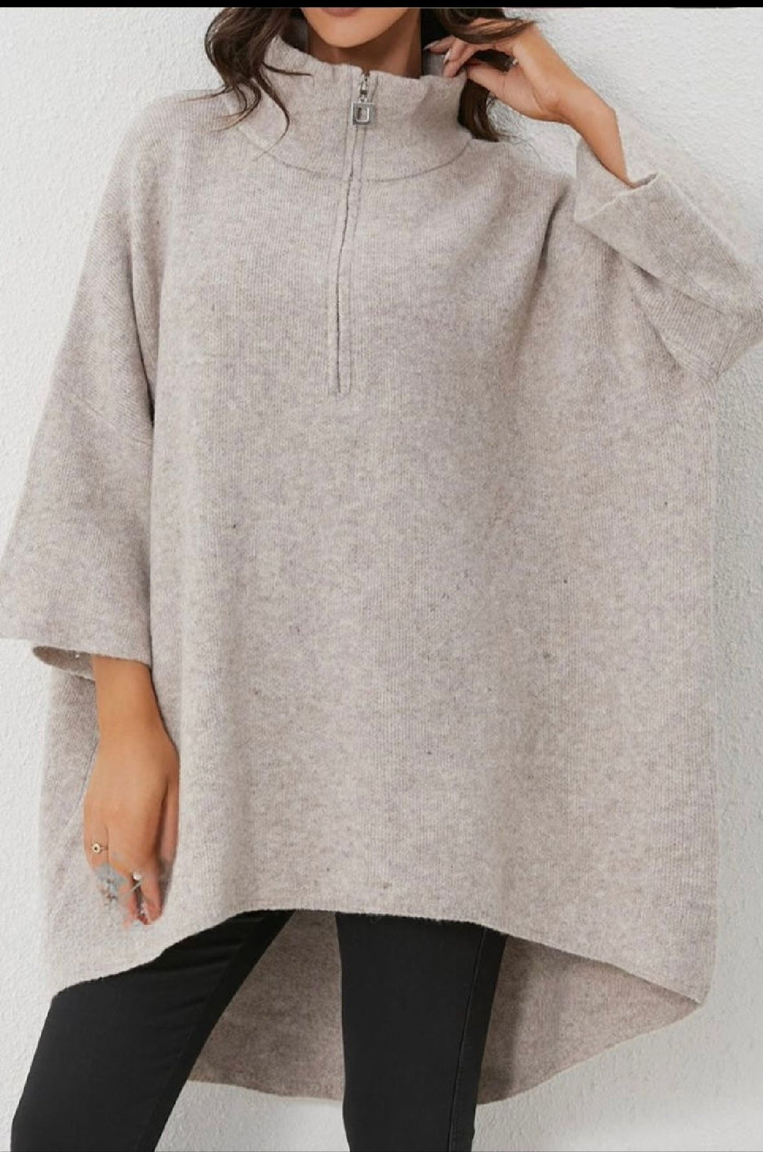 Belgravia Oversized Jumper - (Chocolate) - (One Size/Curvy, fits from Size 14 up to Size 20)