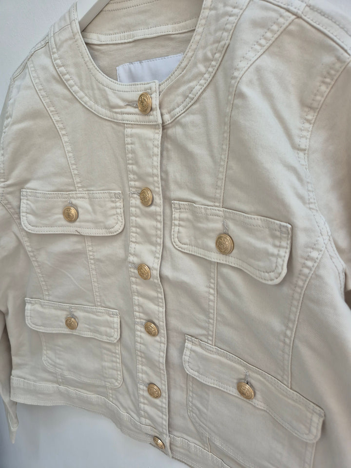Denim Jacket with Baroque Buttons (Size 18) - (choose your Colour)