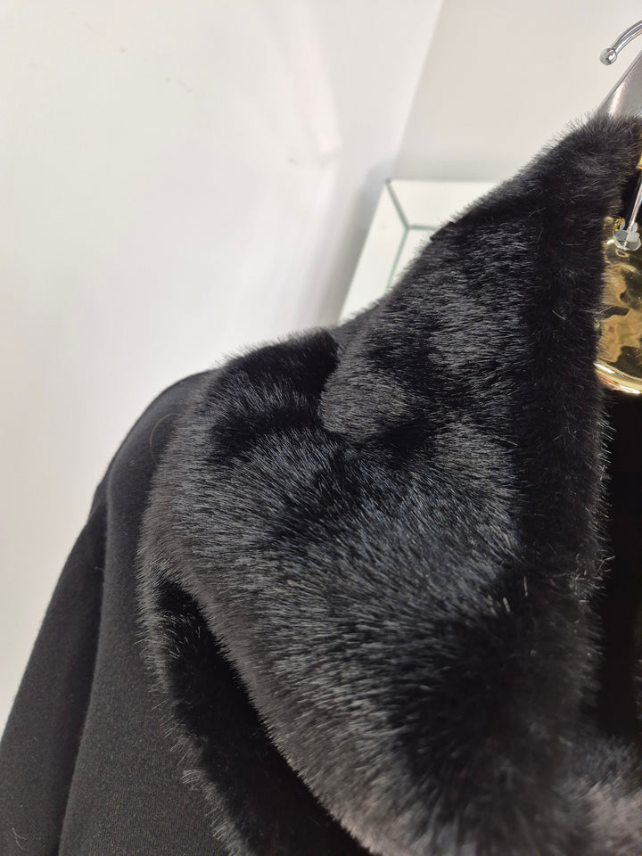 Oslo Faux Fur Infinity Snood - Black