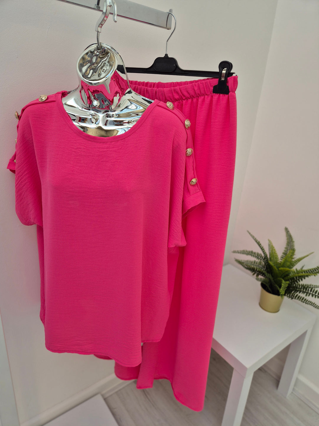 Baroque Gold Button Two Piece Co-ord Set - (choose your Colour)
