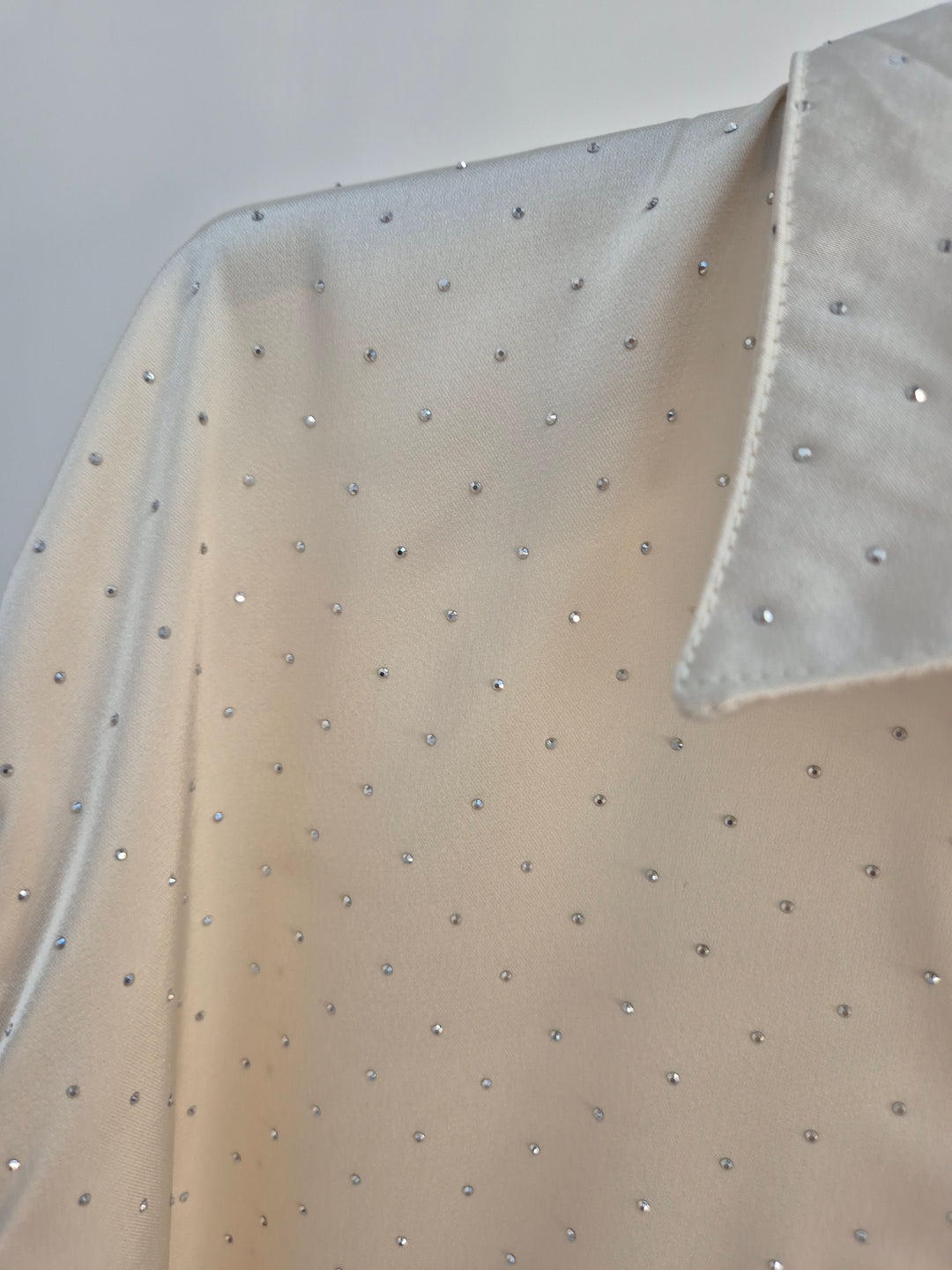 Candice Diamante Sparkly Blouse - Cream (One Size/Curvy, fitting from Size 14/16 up to Size 18)