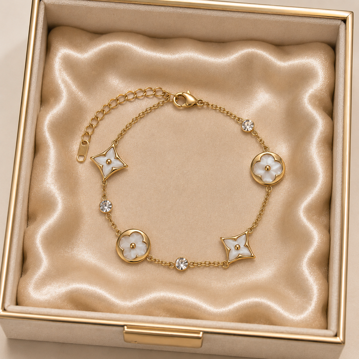 Louisa Bracelet with Crystals in Gold Tone with Lobster Claw Fastening