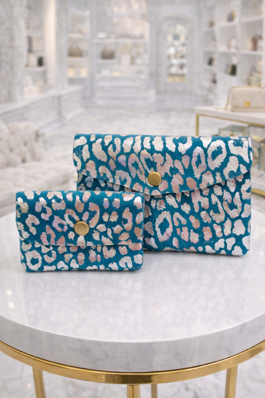 Leather Metallic Purse - (choose your Colour & Size)