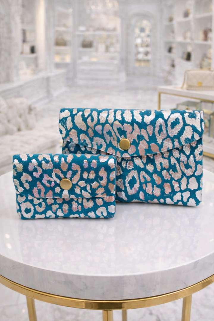 Leather Metallic Purse - (choose your Colour & Size)