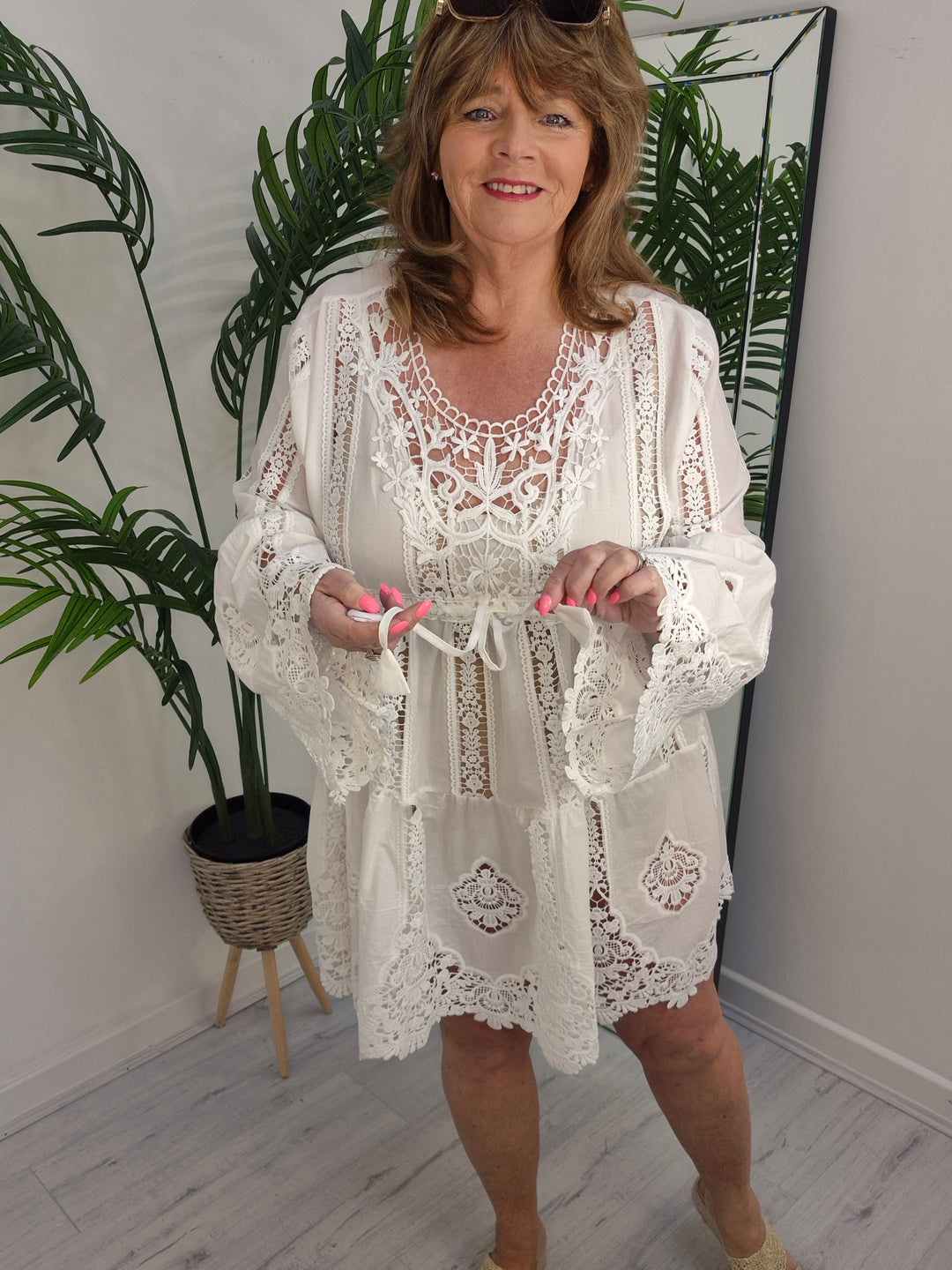 Ibiza Beach Dress - White (One Size/Curvy)