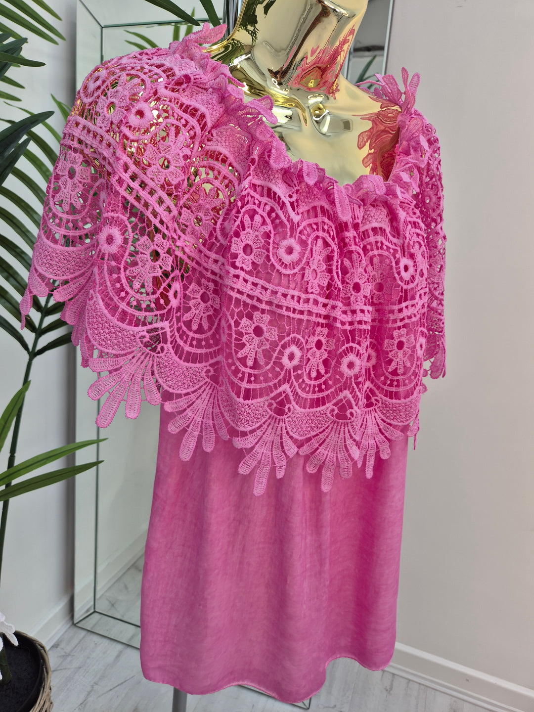 Florence Lace Bardot Top - (choose your Colour)