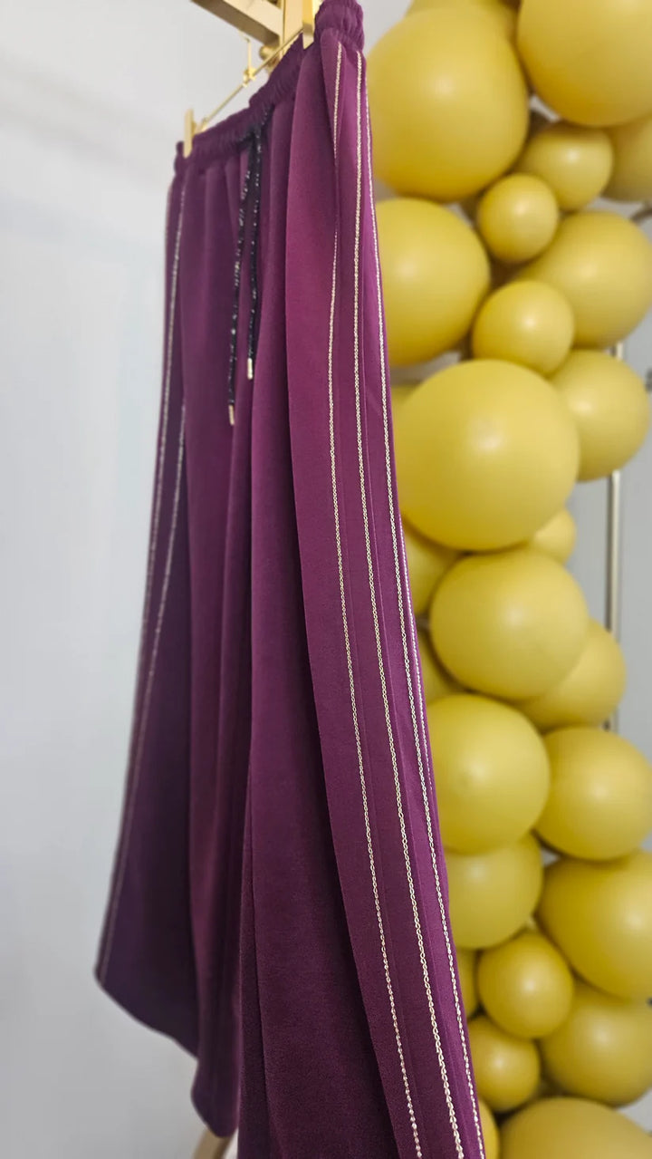 Sassy Metallic Wide Leg Pants - (choose your Colour) - One Size