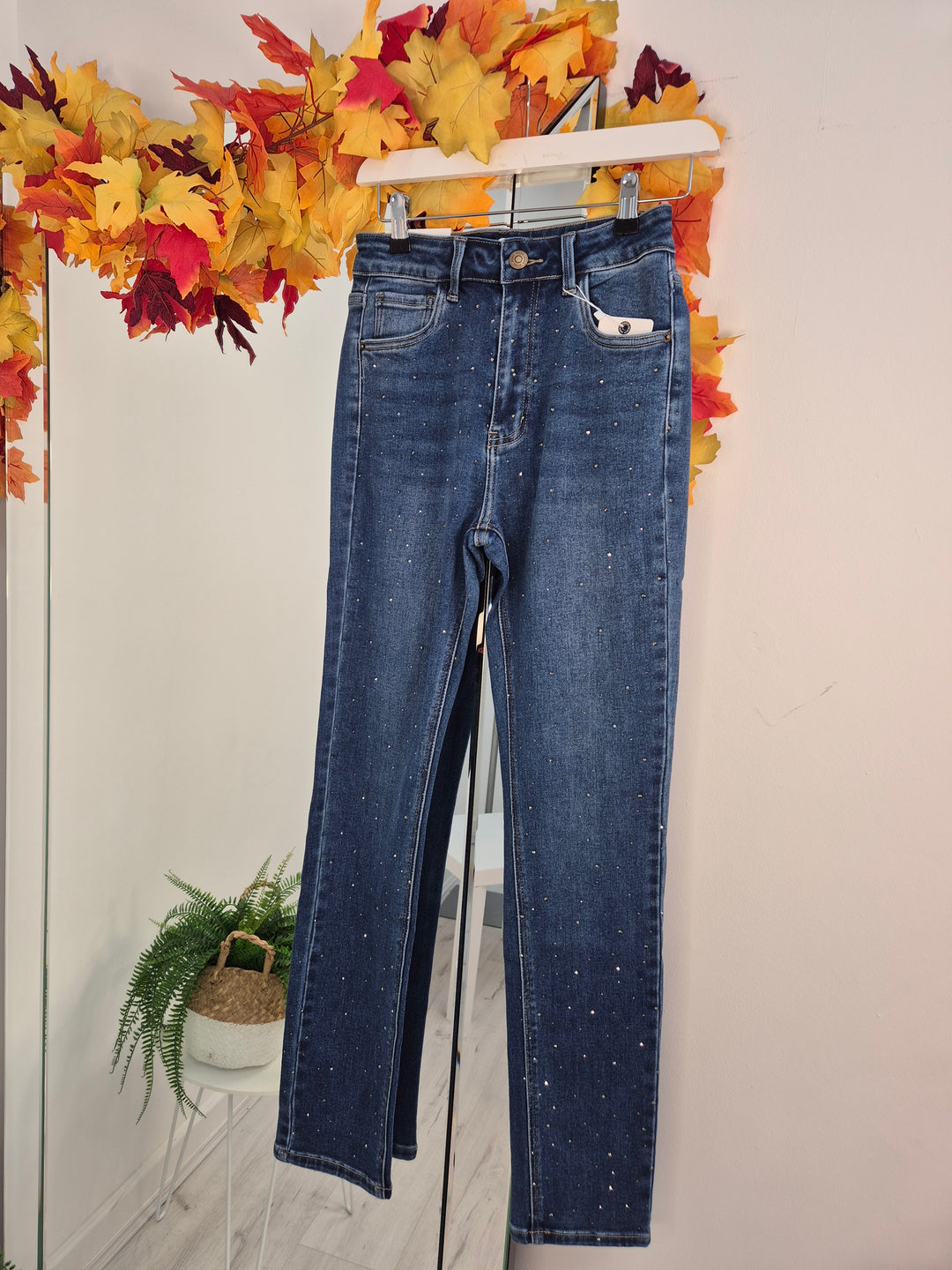 Glimmer Sparkly Slim Leg Jeans - (choose your Size)