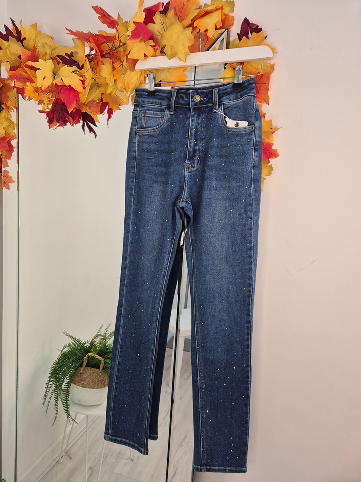 Glimmer Sparkly Slim Leg Jeans - (choose your Size)